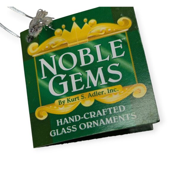 Nobel Gems by Kurt S Adler Christmas Crab Blue Red Glass Ornament w/Original Box - Picture 3 of 13